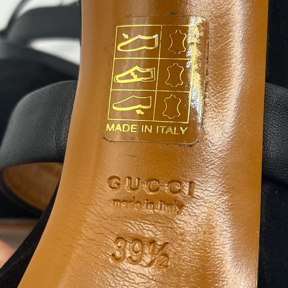 GUCCI Betty Suede High Heel Platform Sandals
Black
Size 39.5 EU - Picture 10 of 14